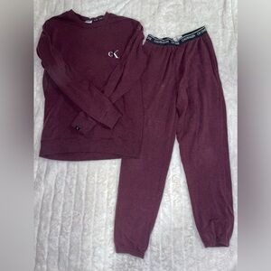 Calvin Klein Men’s Burgundy Sleep Wear Set